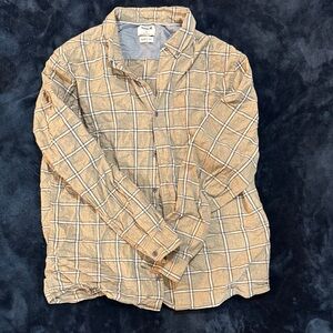 Hurley Tan Plaid Shirt Jacket